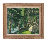 Paysage by Leiba Apelbaum, Huile sur panneau, sold May 2026