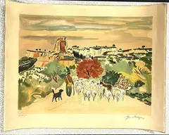 Paysage de Provence by Yves Brayer, Lithographie en couleurs, sold May 2026