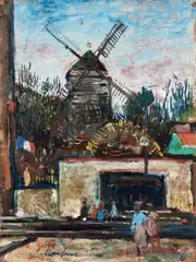 Montmartre, le Moulin de la Galette by François Gall, Huile sur panneau, sold May 2026