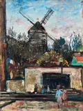 Montmartre, le Moulin de la Galette by François Gall, Huile sur panneau, sold May 2026