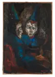 Clown au miroir by Zwy Milshtein, Huile sur toile, sold May 2026