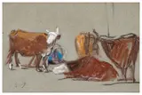 Etude de vaches by Eugène Boudin, Pastel sur papier, sold Jun 2026
