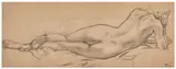 Nu féminin allongé de dos by Théo van Rysselberghe, Crayon sur papier, sold Jun 2026