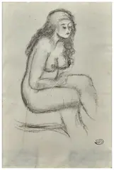 Nu assis by Aristide Maillol, 1935, Fusain sur papier, sold Jun 2026