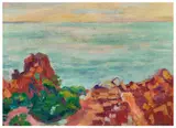 Les Roches rouges by Armand Guillaumin, circa 1907, Huile sur toile, sold Jun 2026