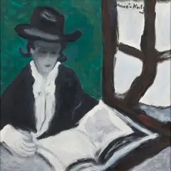 Jeune étudiant la Torah by Emmanuel Mané-Katz, Huile sur toile, sold Jun 2026