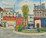 Les naturistes, Place Pigalle by Élisée Maclet, Huile sur toile, sold Jun 2026