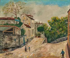 Rue animée à Montmartre by Élisée Maclet, 1955, Huile sur toile, sold Jun 2026