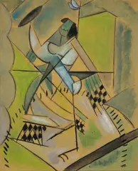 Etude pour une danseuse espagnole by Albert Gleizes, circa 1916, Aquarelle, encre et gouache sur papier marouflé sur carton, sold Jun 2026