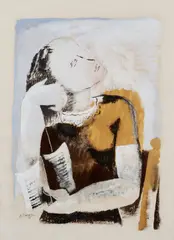 Femme lisant by Ossip Zadkine, 1938, Gouache sur papier, sold Jun 2026
