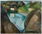 La plage by André Favory, circa 1912, Huile sur toile, sold Jun 2026