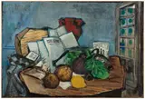 Nature morte by Ismaël de la Serna, 1934, Huile sur carton contrecollé sur toile, sold Jun 2026