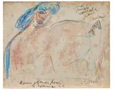 Buste de femme by Charles-Edouard Jeanneret dit Le Corbusier, 1953, Encre et crayons de couleur sur papier, sold Jun 2026