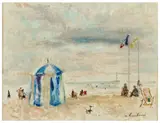 Marée basse sur la plage by André Hambourg, 1953, Huile sur toile, sold Jun 2026