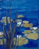 Nénuphars by Bernard Cathelin, Huile sur papier, sold Jun 2026