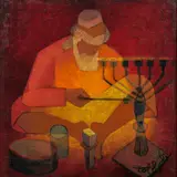 Etameur rouge by Louis Toffoli, 1963, Huile sur toile, sold Jun 2026