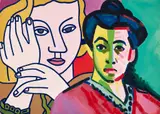 Sans titre by Gudmundur Erro, 1986, Acrylique sur toile dans cadre de l'artiste, sold Jun 2026