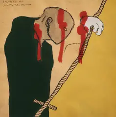 Personnage by Max Neumann, 2000, Technique mixte sur papier, sold Jun 2026