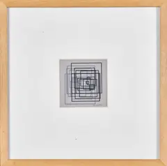 La javà de 24 carrés by Vera Molnár, 1974, Dessin d'ordinateur au plotter sur papier, sold Jun 2026