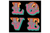 LOVE Lenticular 1' 2016 Lenticular Edition of 75 by Ben Eine, oil, offered Jun 2020