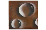 Bubbles' Painted canvas diptych 25 x 25 cm each ARR by My Dog Sighs, oil, offered Jun 2020