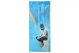 Limbo' Spraypaint and mixed media on canvas Signed and titled to stretcher verso 99 x 41cm by Clay Saunders, mixed media on canvas, offered Jun 2020