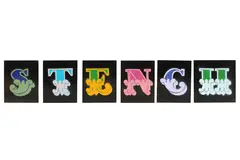 Stench'20066 circus letters on canvasAcrylic and spray paint on canvasSigned by the artist25.5 x 20.5 cm each for S,T,E,N,C 25.5 by Ben Eine, oil, offered Jun 2020