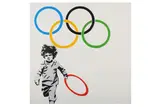 New Logo For The Favela Looting Team' Spraypaint on canvas Accompanied by COA 76 x 76 cm ARR by Pure Evil, oil, offered Jun 2020