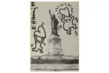 Pop Statue of Liberty by Keith Haring, drawing, offered Jun 2020