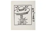 Untitled (Man With UFO) by Keith Haring, drawing, offered Jun 2020