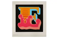 E (Triptych)' 2014 6 Colour Screenprint on Paper Edition of 125 55 x 57 cm ARR by Ben Eine, Screenprint on Paper Edition of, offered Jun 2020