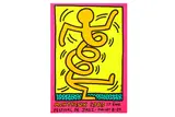 Montreux Jazz Festival, 1983 (Pink)' 1983 Screenprint in colours on wove paper 100 x 70 cm by Keith Haring, Screenprint in colours on wove paper, offered Jun 2020