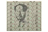 32 Dollar Bills' Signed by the artist, with Mao print and stamp on verso 54 x 63 cm by Andy Warhol, print and stamp, offered Jun 2020