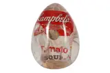 Egg Sculpture - Campbell by Helder Batista, Resin in shape of egg with Campbell Soup label inside Accompanied by COA, offered Jun 2020