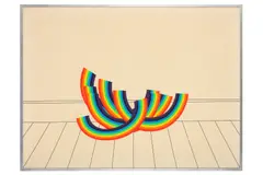 Untitled by Patrick Hughes, screenprint, offered May 2020