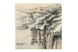 Landscape by Lu Yanshao, ink and colour on paper, offered May 2020