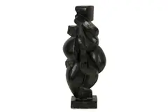 AN ABSTRACT BRONZE OF A COUPLE EMBRACING the erotic bronze signed and dated 'Kim James 60 2/3 by Kim James, BRONZE, offered Apr 2020