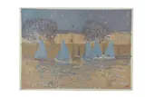 Untitled by Bernard Myers, oil on paper, offered Apr 2020