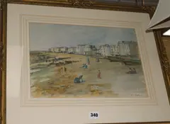 The Sea Front, Worthing by Beatrice Stella Pedder, watercolour, sold Aug 2017