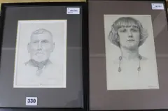 Untitled by Bernard Munns, pencil, sold Aug 2017