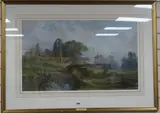 Castle ruins by John Faulkner Rha, watercolour, sold Aug 2017