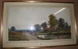 Warwickshire Farm by John Faulkner Rha, watercolour, sold Jul 2017