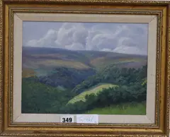 Landscape by Henry Taylor Hickling, oil on board, sold Jul 2017