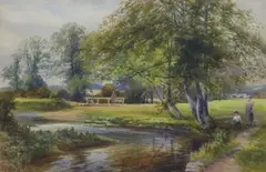 Untitled by Frank Gresley, watercolour, sold Jul 2017