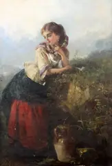 The Love Letter' signed 29.5 x 21in by Thomas Kent Pelham, oil on canvas, offered Jun 2017