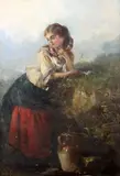 The Love Letter' signed 29.5 x 21in by Thomas Kent Pelham, oil on canvas, offered Jun 2017