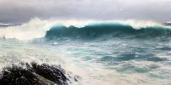 Cornish coastsigned and dated ' by David James, oil on canvas, offered Jun 2017