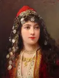 Aristocrat' and 'Gypsy' signed 15.5 x 12.5in by Lajos Bruck, oil, sold Jun 2017