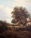 5 x 16.5in by Joseph Thors, oil on canvas, sold Jun 2017