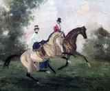 An Afternoon Canter' signed 20 x 24.5in by Raoul Millais, oil on board, sold Jun 2017